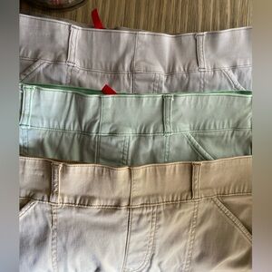 SPANX Shorts Stretch Twill  Pull On Hidden Shaping Slimming 3 Pieces Sz XL